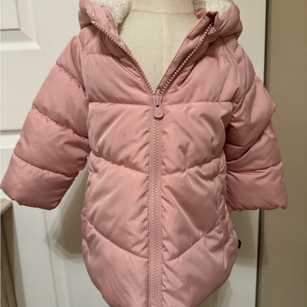 GAP Kids toddler Puffer light pink jacket 18-24 months girls